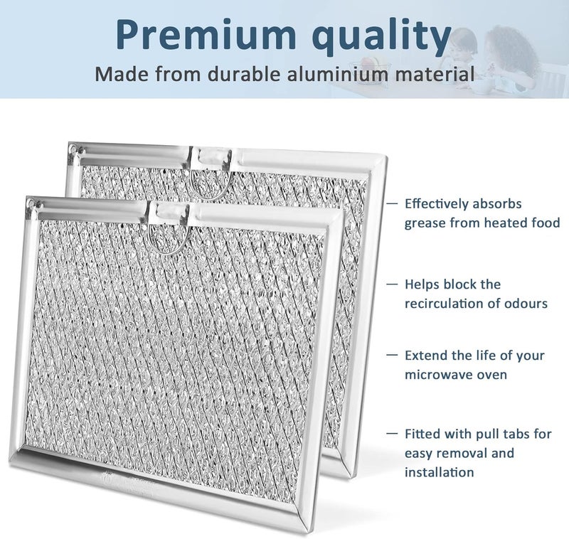 Fetechmate WB06X10608 5304464105 Microwave Grease Filter fit for Frigi.daire G.E Microwave by Replace 5304517871 5304478913 5304509444 5 x 7-5/8 Microwave Grease Filter, Pack of 2 - Image 4